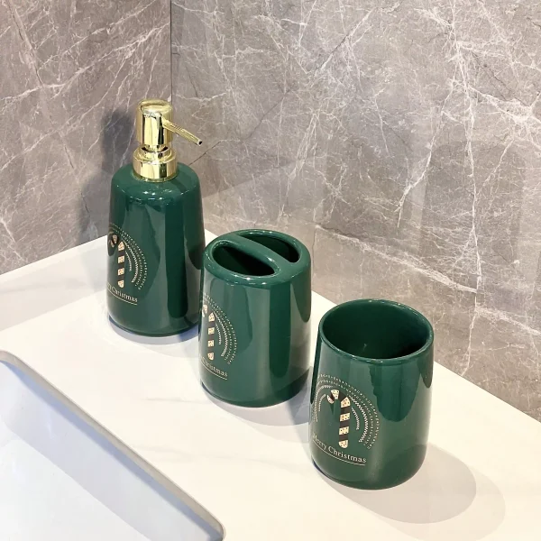 4-Piece Christmas Bathroom Set Wholesale (9)