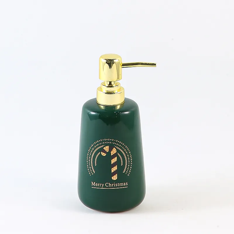 Bulk Christmas Bathroom Set Wholesale Ceramic soap dispenser (2)