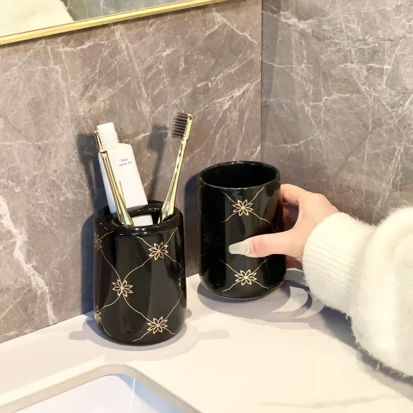 Bulk Toothbrush Holder Custom Ceramic Bathroom Accessories (5)