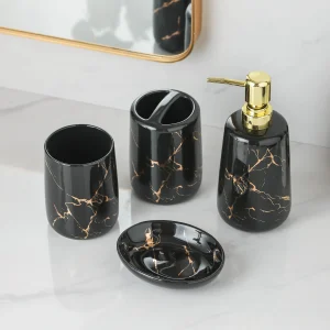 Custom Bathroom Sets Wholesale 4 Piece Ceramic Bathroom Accessories (7)