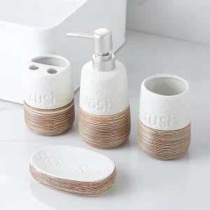custom ceramic bathroom accessories set (8)