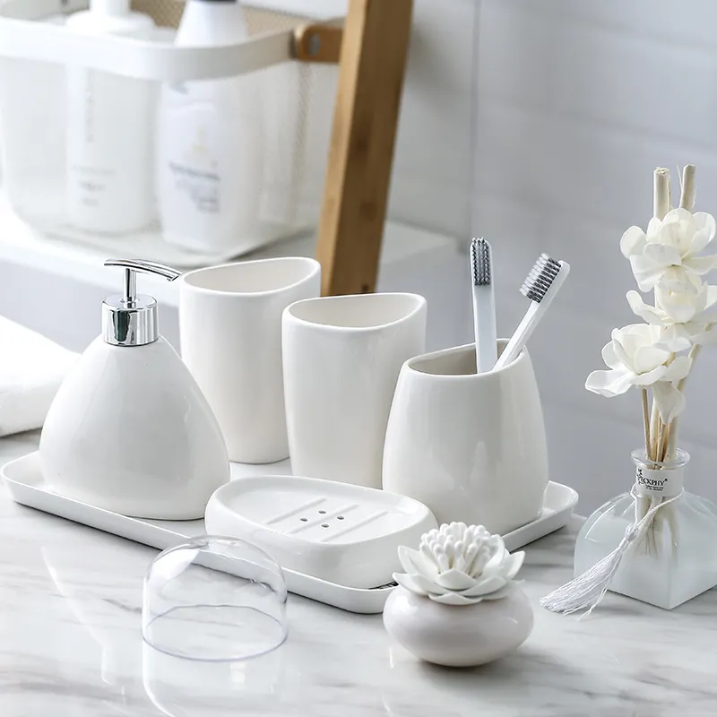 wholesale ceramic bathroom accessories set (2)