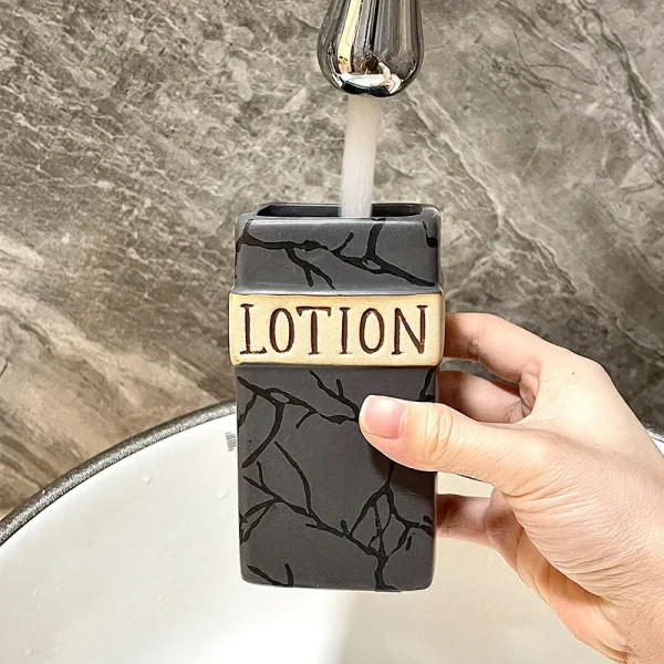 4 Piece Ceramic Bathroom Set Wholesale - Hand Printing