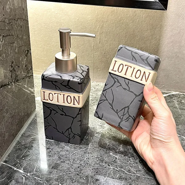 4 Piece Ceramic Bathroom Set Wholesale - Hand Printing