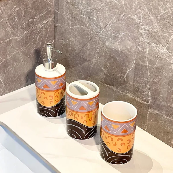 Ceramic Decal Bathroom Set Wholesale