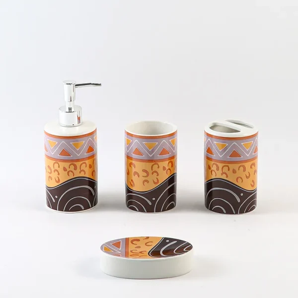 Ceramic Decal Bathroom Set Wholesale