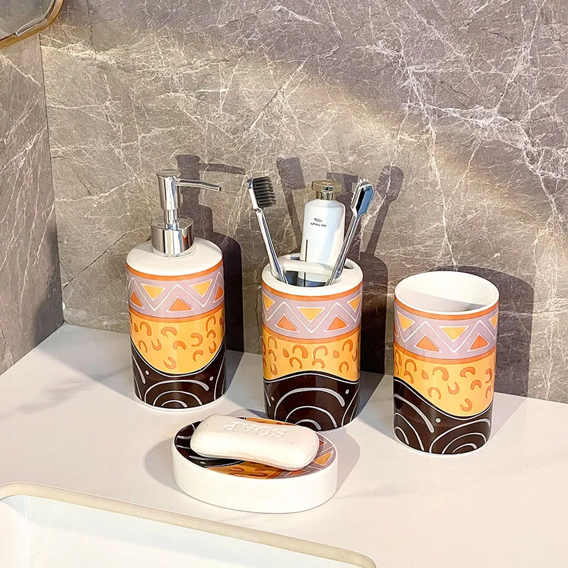 Ceramic Decal Bathroom Set Wholesale