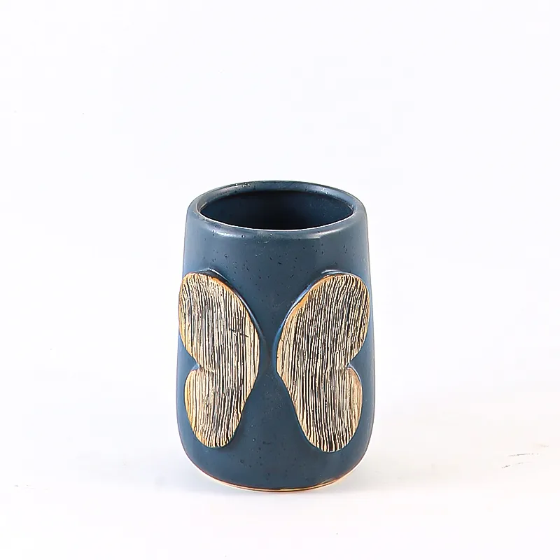 Custom Blue Butterfly Bathroom Set