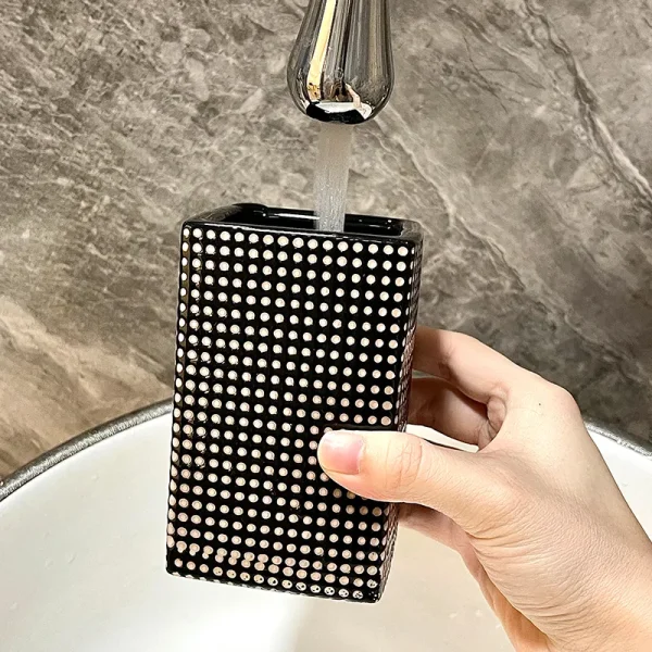 Dot-Textured Ceramic Wholesale Bathroom Set