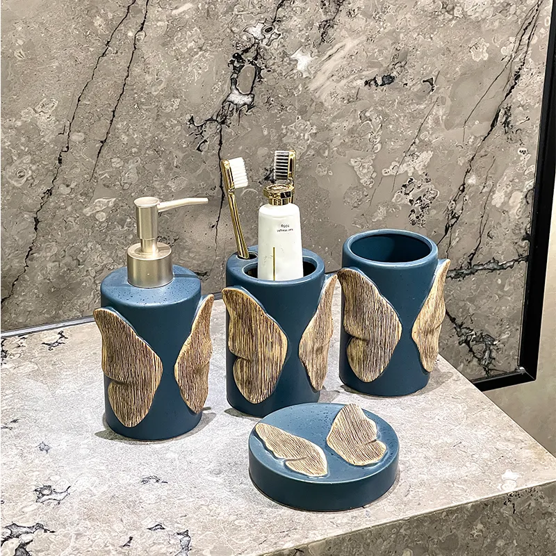 Green Butterfly Bathroom Set Bbulk