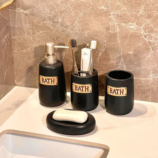 Matte Black Bathroom Set Wholesale