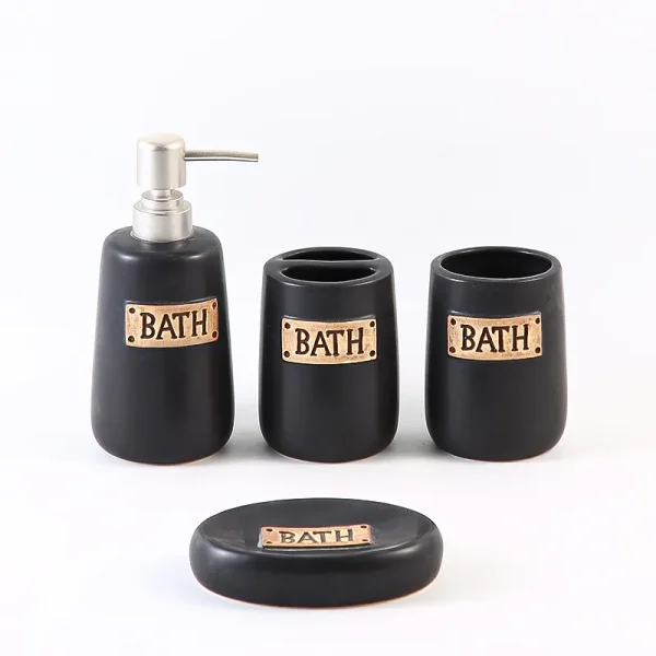 Matte Black Bathroom Set Wholesale