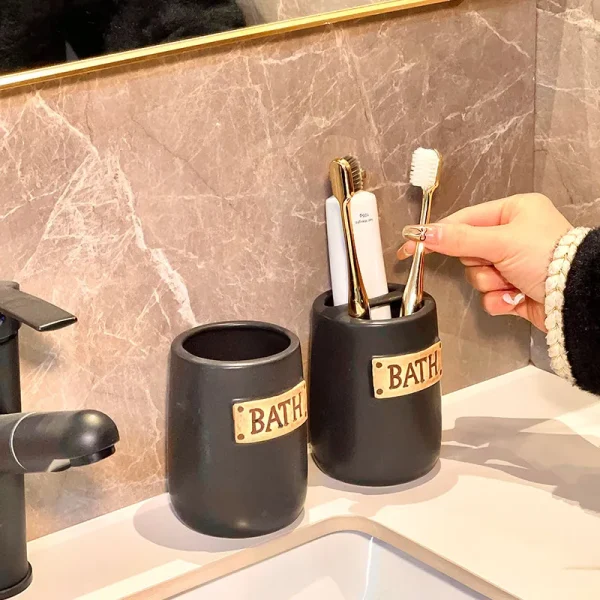 Matte Black Bathroom Set Wholesale