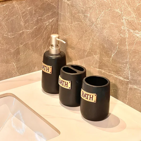 Matte Black Bathroom Set Wholesale