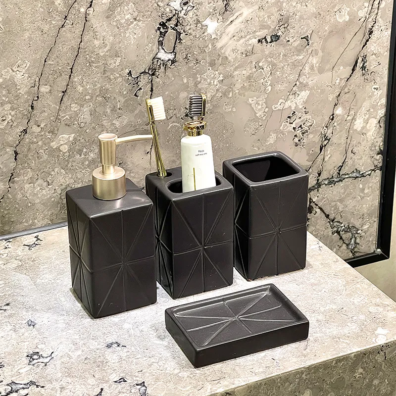 Wholesale Black Bathroom Set