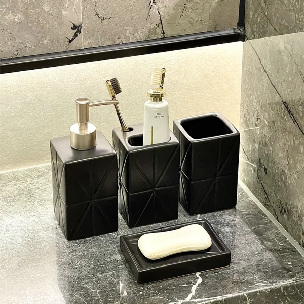 Wholesale Black Bathroom Set