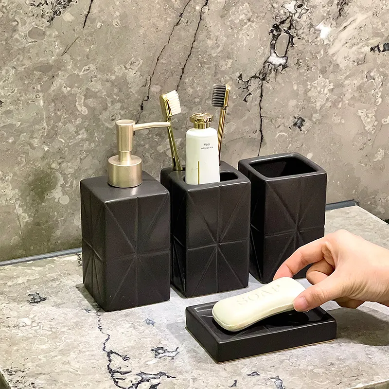Wholesale Black Bathroom Set