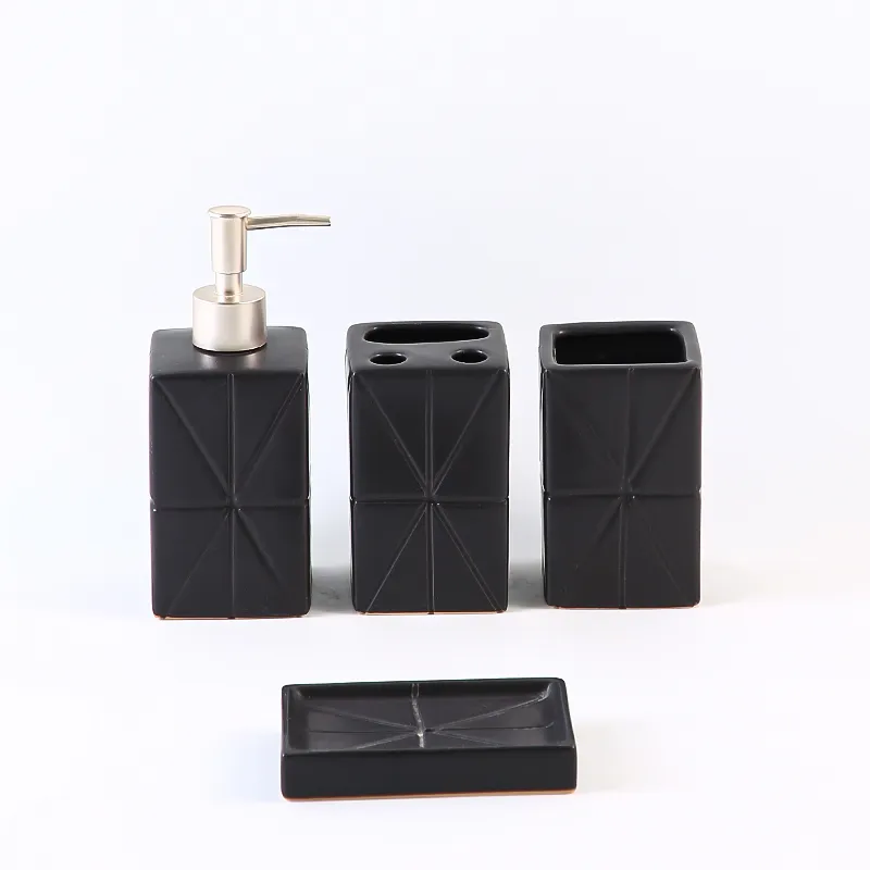Wholesale Black Bathroom Set