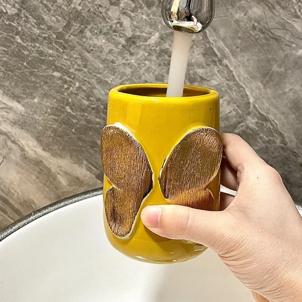 Conjunto de casa de banho borboleta amarela Fornecimento