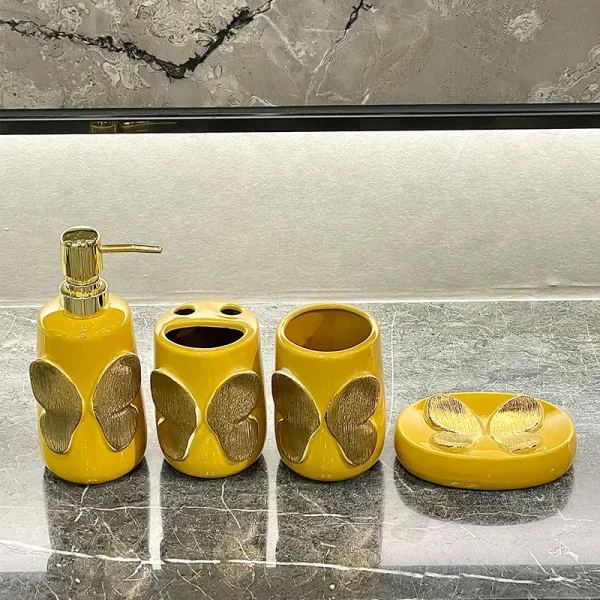 Conjunto de casa de banho borboleta amarela Fornecimento