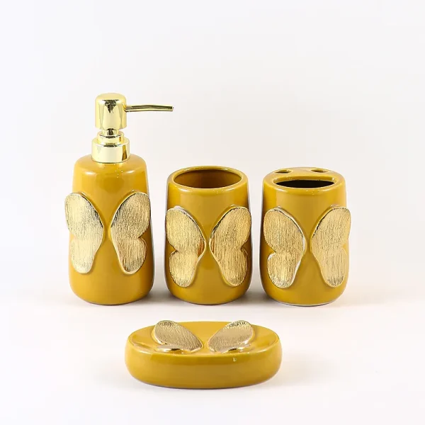 Conjunto de casa de banho borboleta amarela Fornecimento