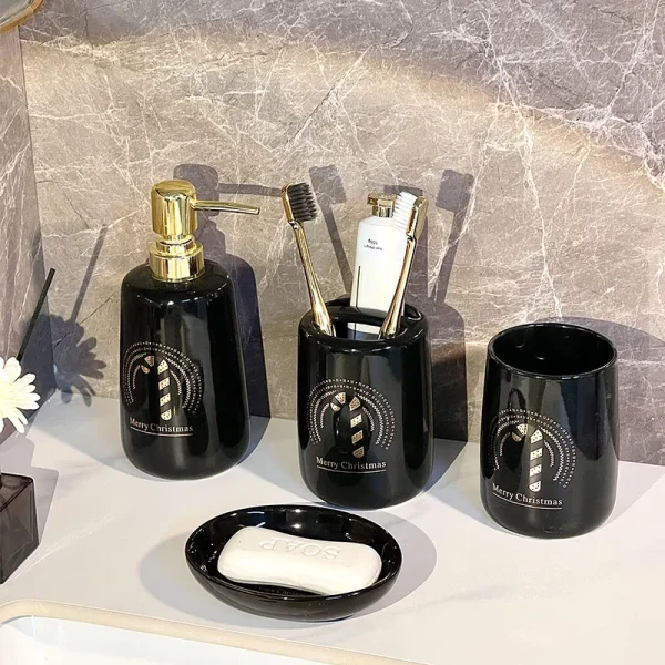 Custom Glossy Toothbrush Holder Ceramics