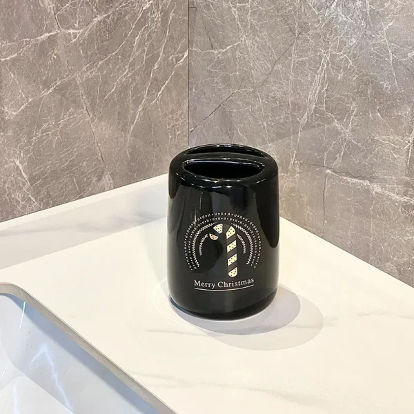 Custom Glossy Toothbrush Holder Ceramics
