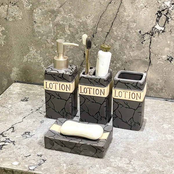 Grey Ceramic Toothbrush Holder Bulk