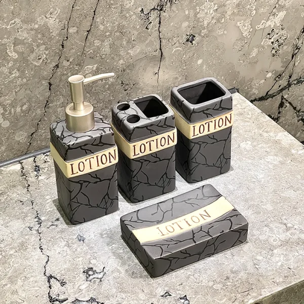 Grey Ceramic Toothbrush Holder Bulk