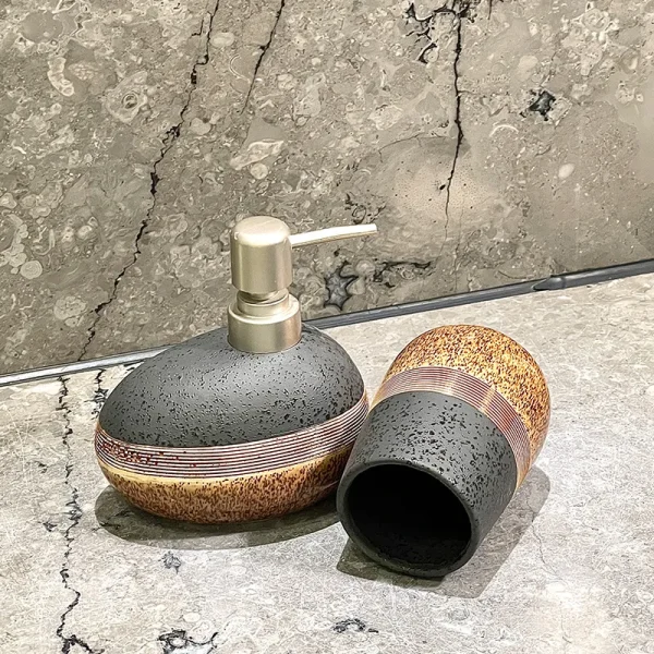 Custom Ceramic Stoneware Bathroom Tumbler