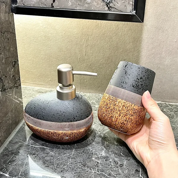 Custom Ceramic Stoneware Bathroom Tumbler