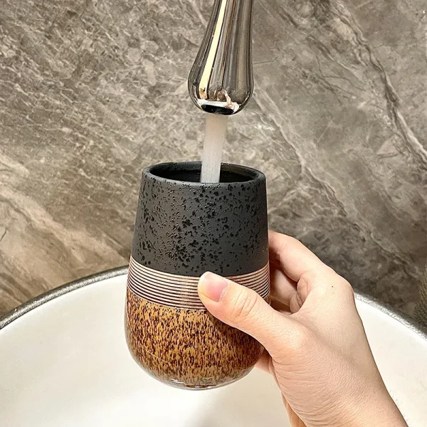 Custom Ceramic Stoneware Bathroom Tumbler