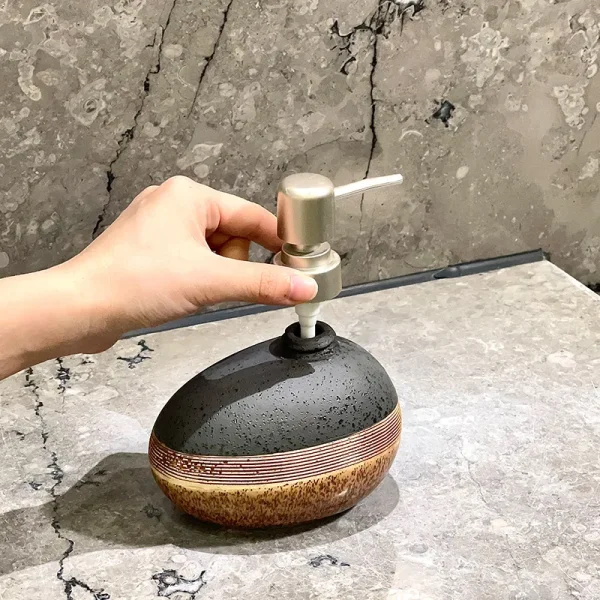 カスタム セラミック ストーンウェア ソープディスペンサー