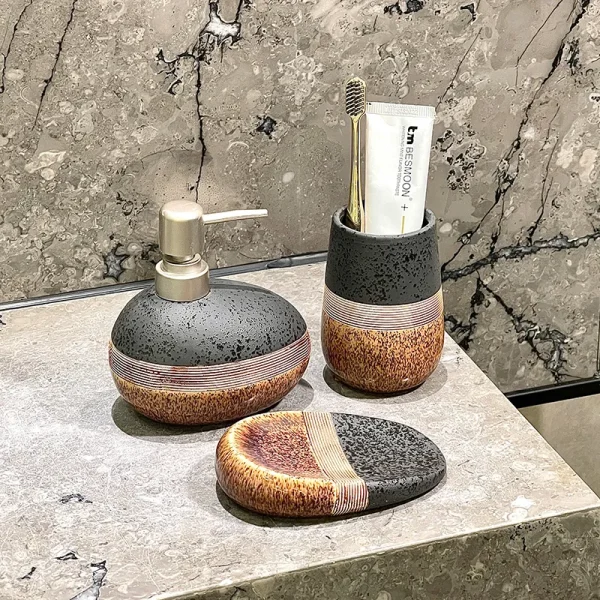 カスタム セラミック ストーンウェア ソープディスペンサー