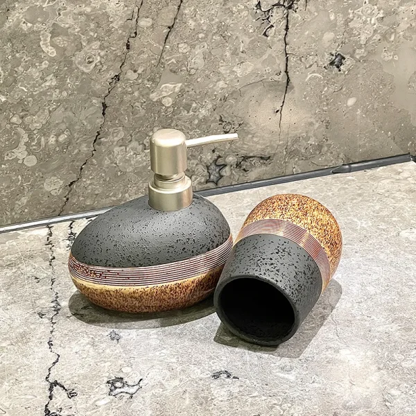 カスタム セラミック ストーンウェア ソープディスペンサー