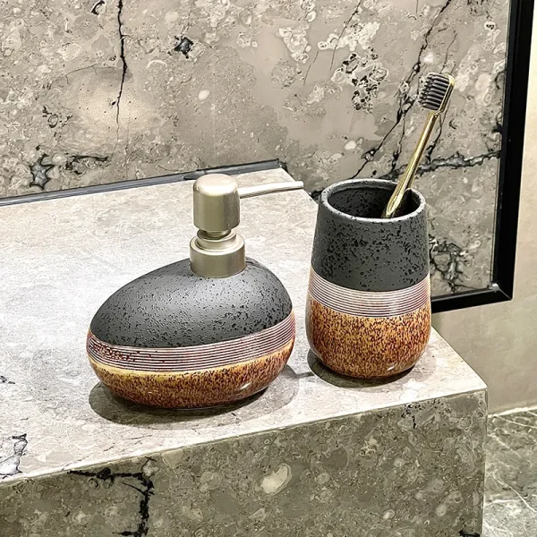 カスタム セラミック ストーンウェア ソープディスペンサー