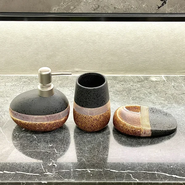 カスタム セラミック ストーンウェア ソープディスペンサー