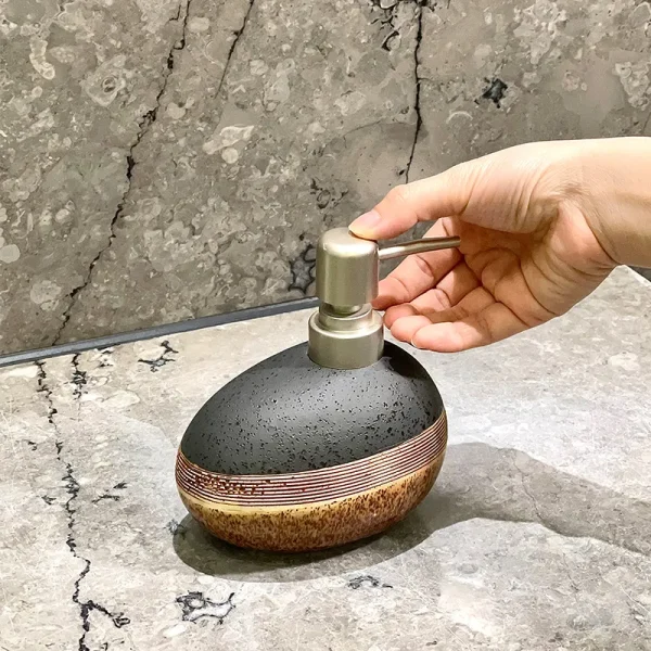カスタム セラミック ストーンウェア ソープディスペンサー