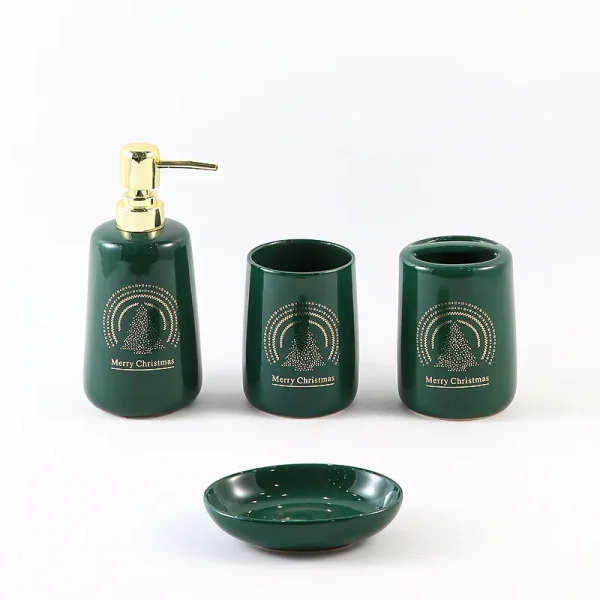 Green Ceramic Bathroom Tumbler Bulk