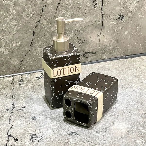 Porta-escovas de dentes preto por atacado Cerâmica