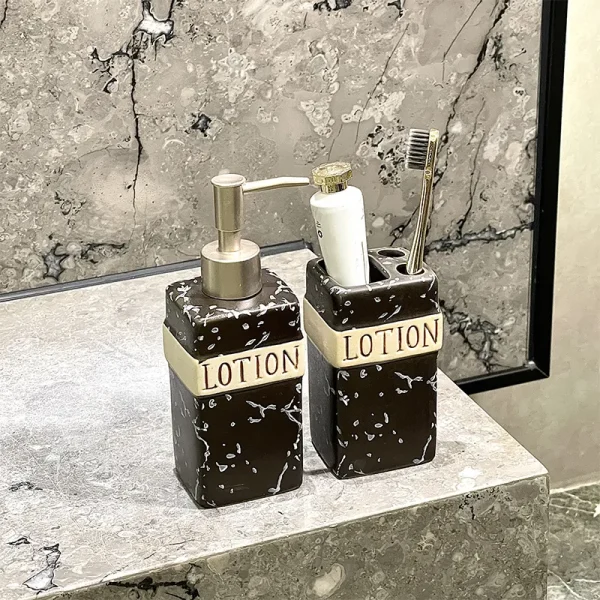 Porta-escovas de dentes preto por atacado Cerâmica