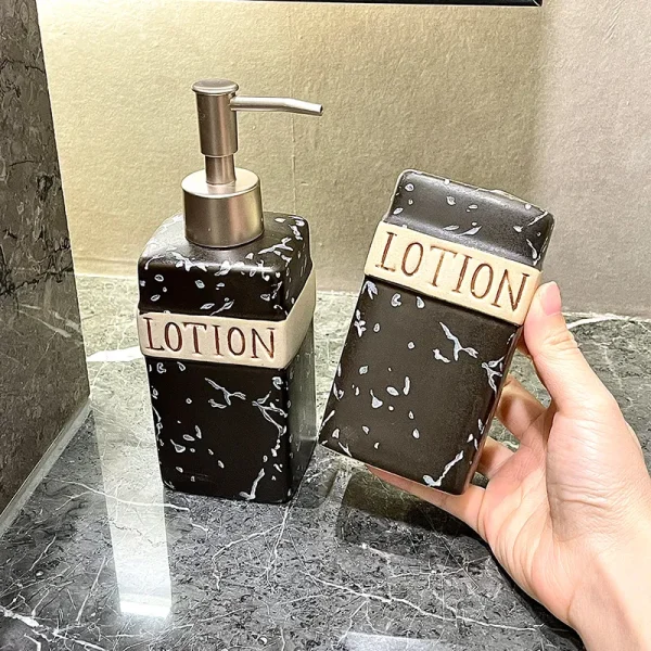 Porta-escovas de dentes preto por atacado Cerâmica