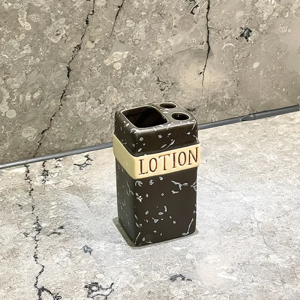 Porta-escovas de dentes preto por atacado Cerâmica