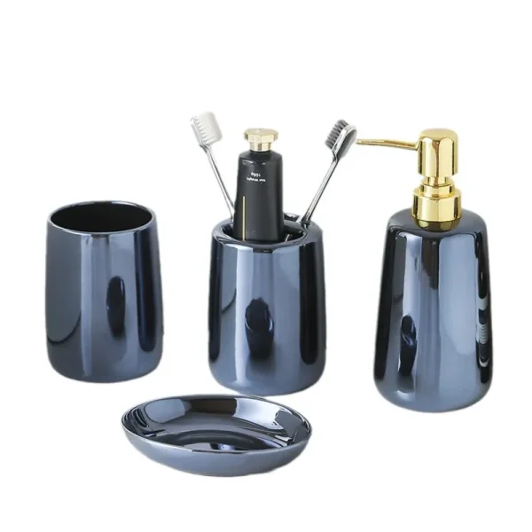 Bulk Blue Bathroom Accessories Set Manufacturer (3)