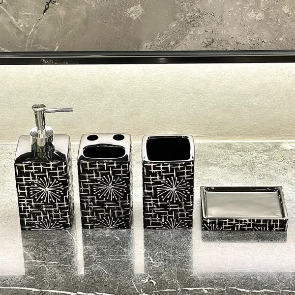 Bulk Square Black Ceramic Soap Dish