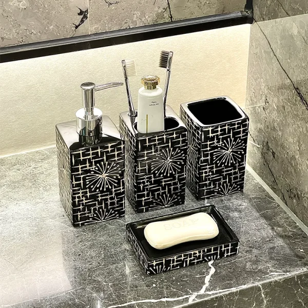 Bulk Square Black Ceramic Soap Dish