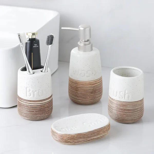 Custom White Bathroom Set with Wood Grain and Logo (1)_1