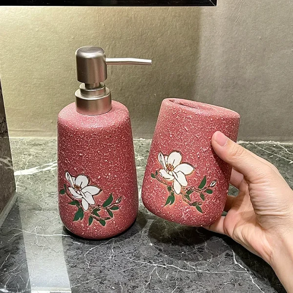 Hand Painted Ceramic Bathroom Tumbler Wholesale