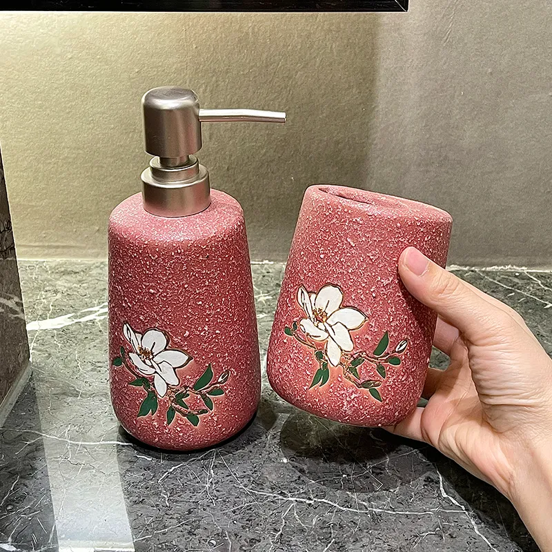 Hand Painted Ceramic Bathroom Tumbler Wholesale