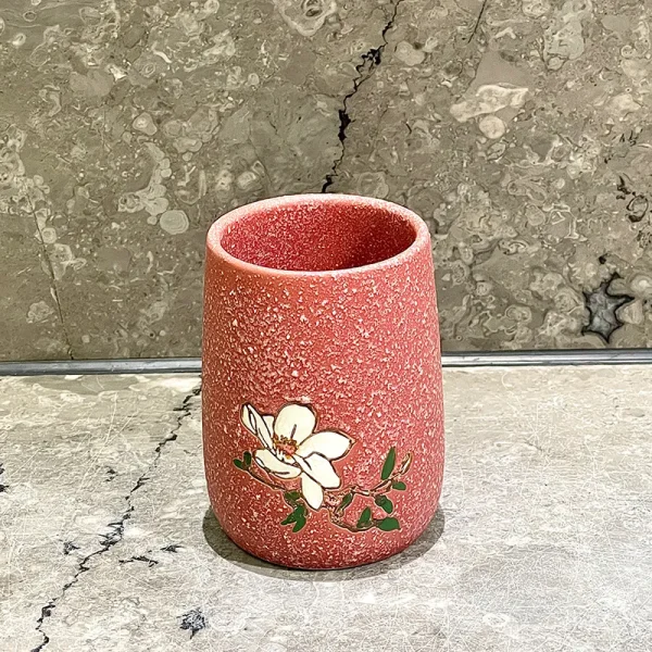 Hand Painted Ceramic Bathroom Tumbler Wholesale
